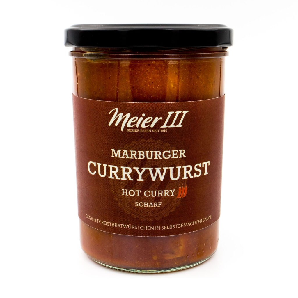 Marburger Currywurst Hot Curry im Glas ⋆ Meier III GmbH Spezialitäten ...